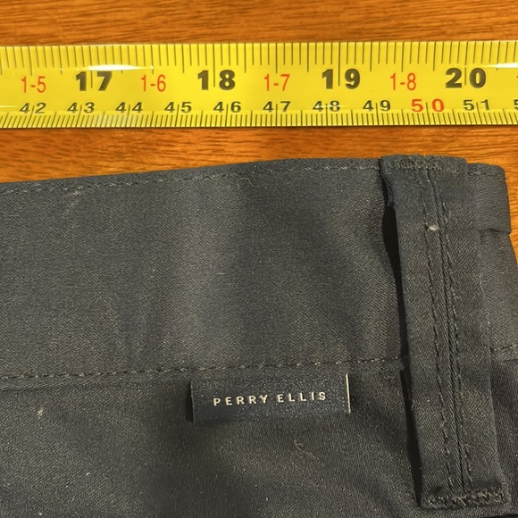 PERRY ELLIS CASUAL/DRESS PANTS IN DARK NAVY BLUE COTTON - Picture 6 of 7